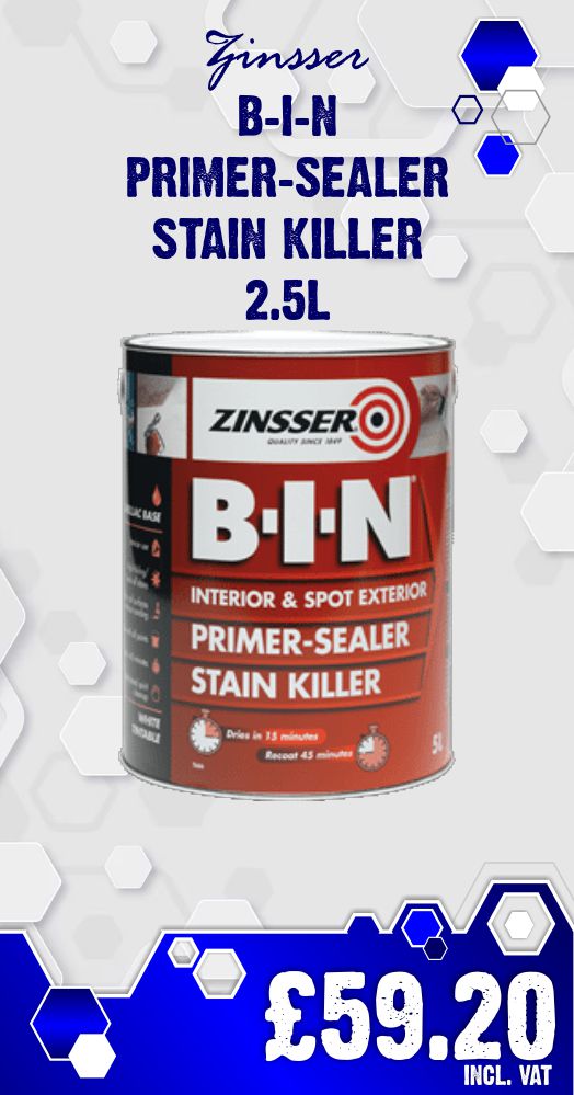 Zinsser B-I-N Primer- Sealer Stain Killer 2.5l